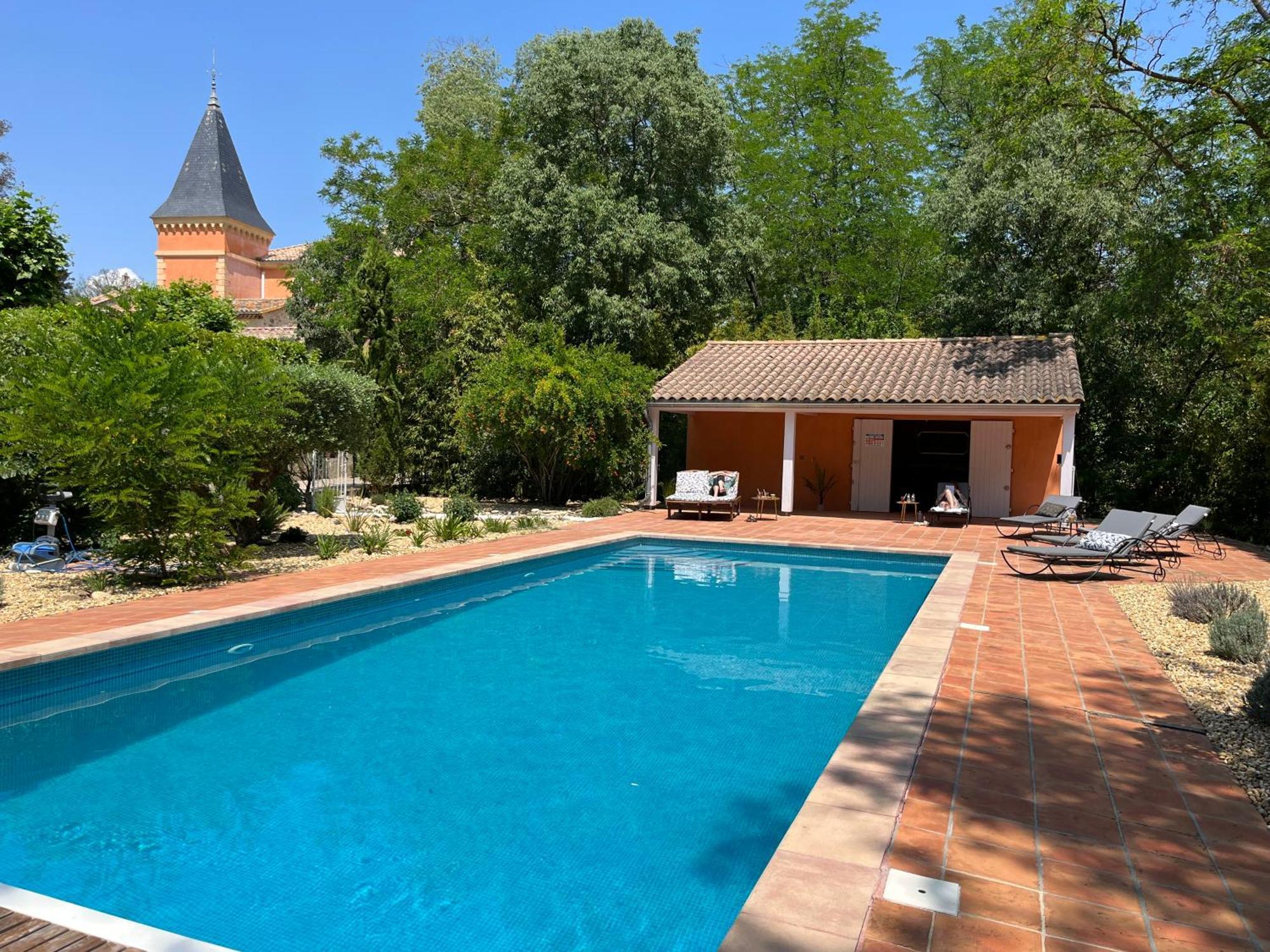 Chateau De Roquelune Pezenas Bagian luar foto